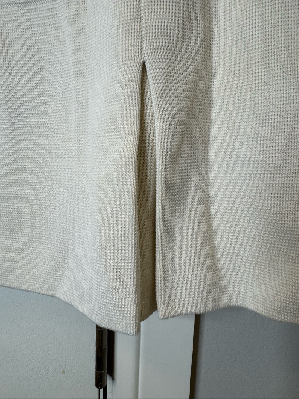 Talbots Cream Knit Button-Front Jacket - Picture 9 of 11